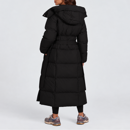 Women's Long Belted Puffer Coat