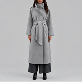 Women's Belted Wool Long Coat