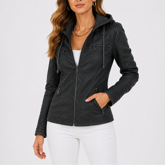 Women's Hooded Zip Pocket Jacket