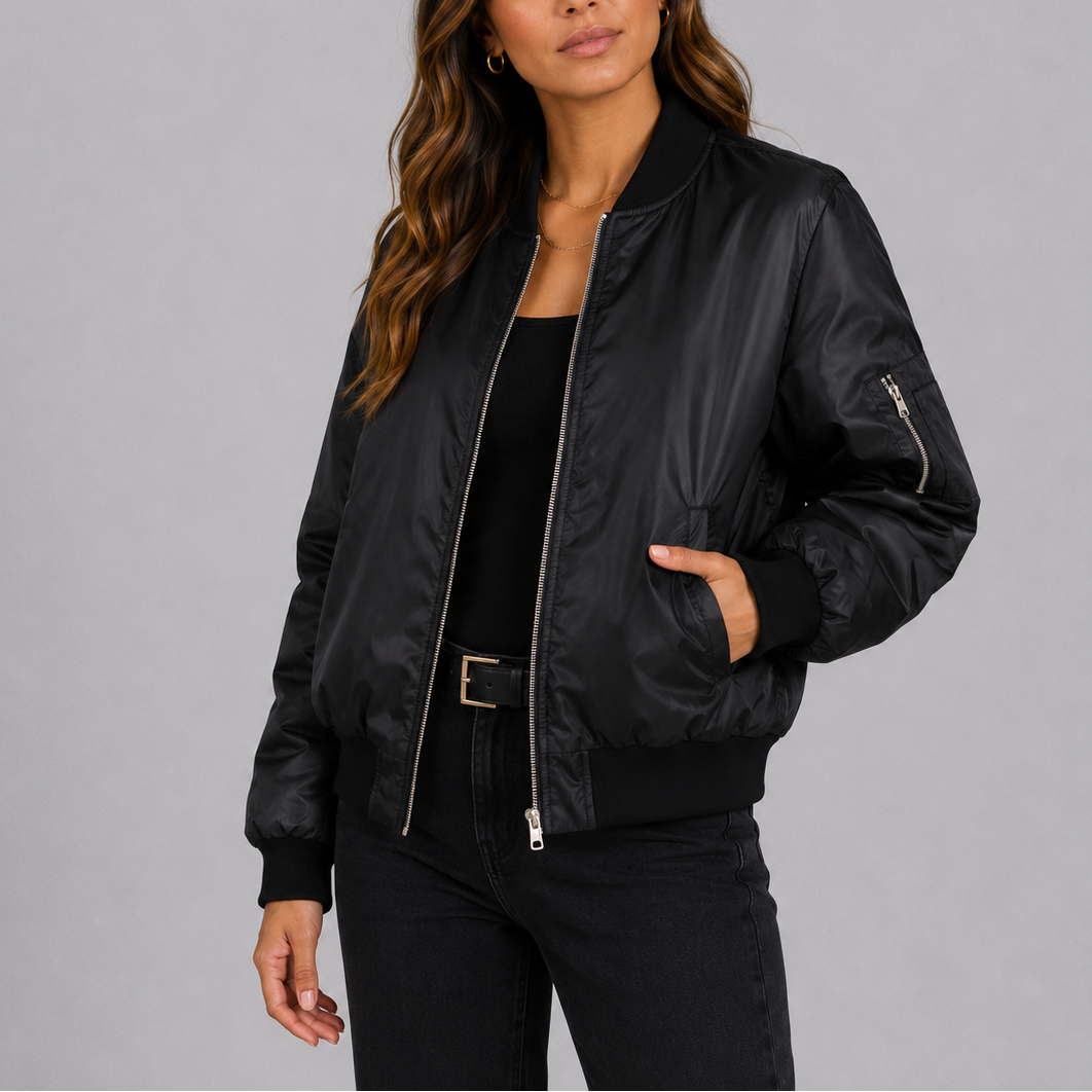 Women's Casual Lightweight Bomber Jacket