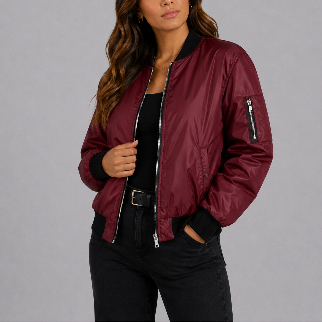 Women's Casual Lightweight Bomber Jacket