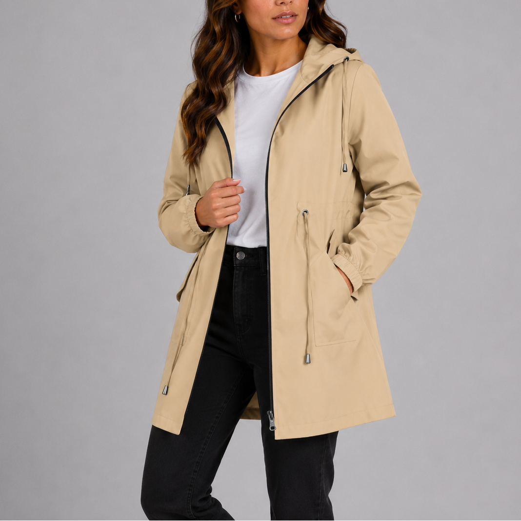 Women's Lightweight Hooded Rain Coat