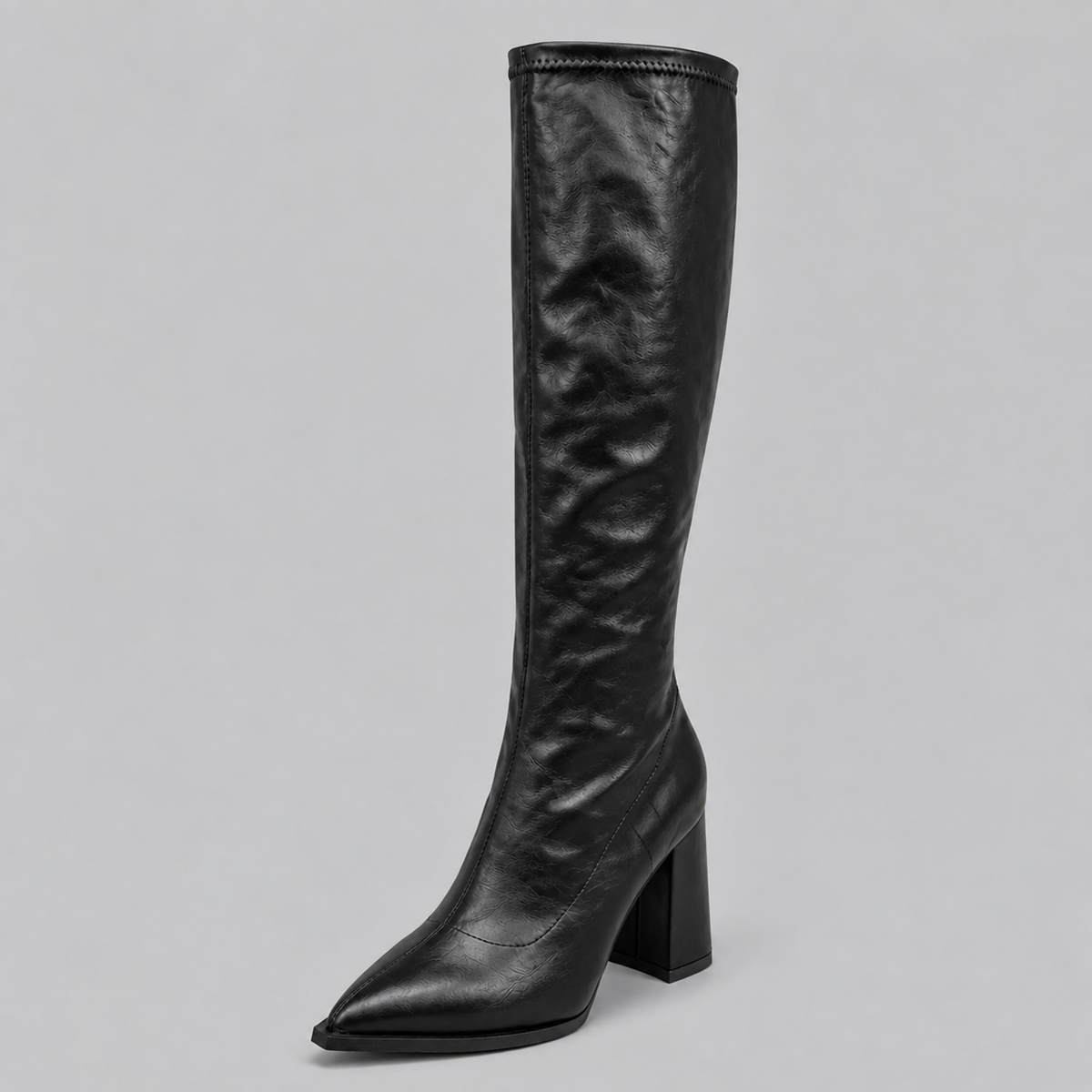 Women's Pointed Knee-High Block Boots