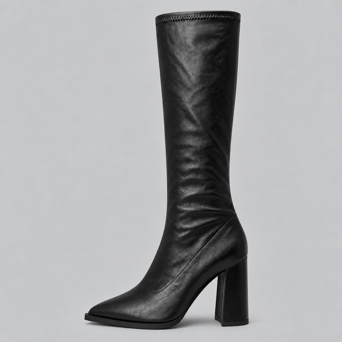 Women's Pointed Knee-High Block Boots