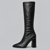 Women's Pointed Knee-High Block Boots