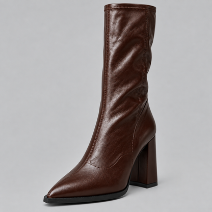 Women's Pointed Knee-High Block Boots