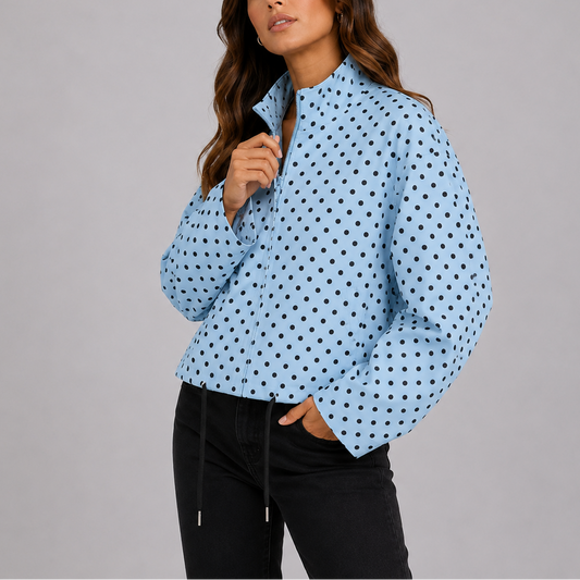 Women's Polka Dot Bomber Jacket