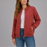 Women's Classic Quilted Bomber Jacket