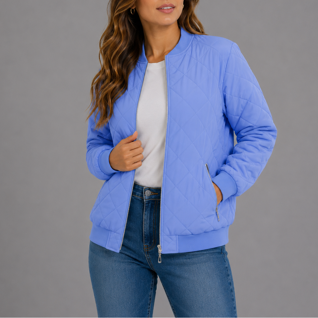 Women's Classic Quilted Bomber Jacket