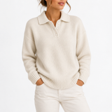 Women's Polo Collar Knit Jumper