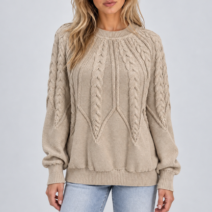 Women's Cable Knit Balloon Jumper
