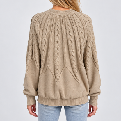 Women's Cable Knit Balloon Jumper
