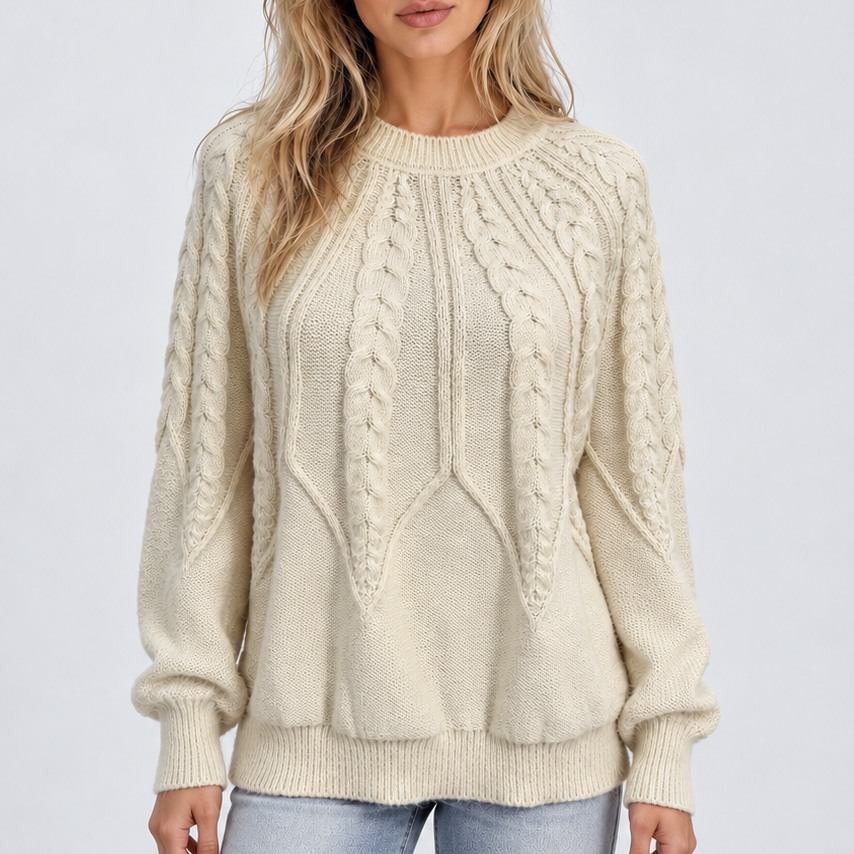Women's Cable Knit Balloon Jumper