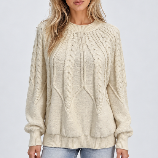 Women's Cable Knit Balloon Jumper