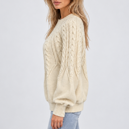 Women's Cable Knit Balloon Jumper