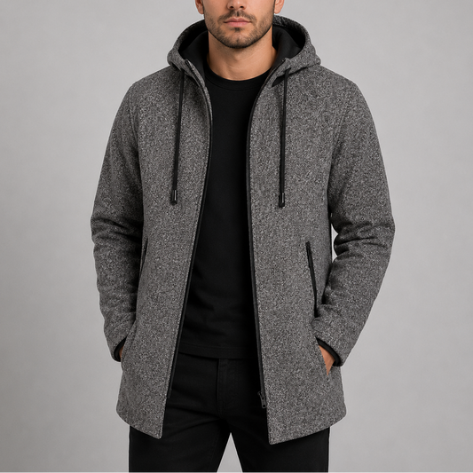 Men's Hooded Long Outdoor Coat