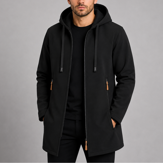 Men's Hooded Long Outdoor Coat