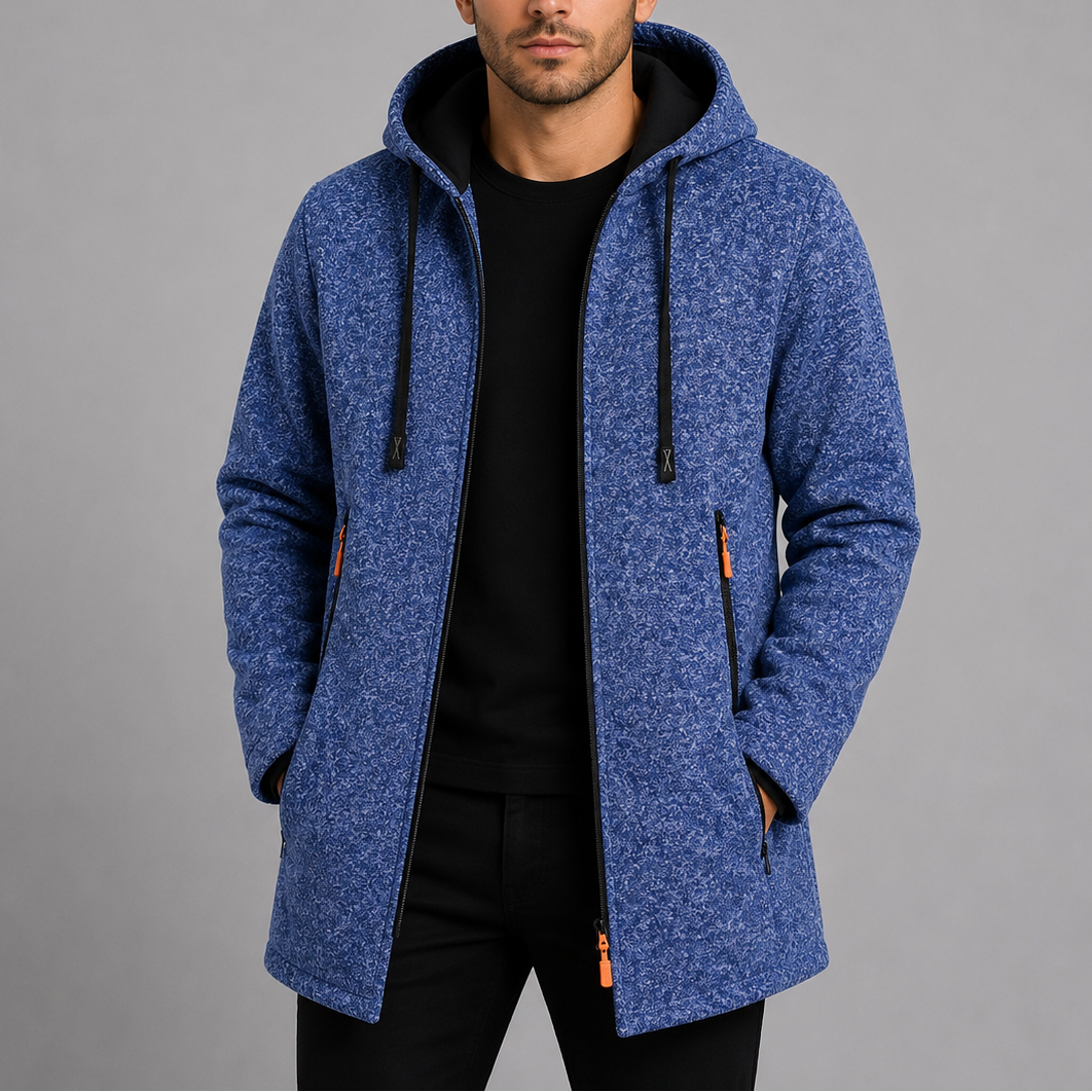 Men's Hooded Long Outdoor Coat