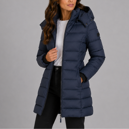 Women's Long Hooded Puffer Jacket