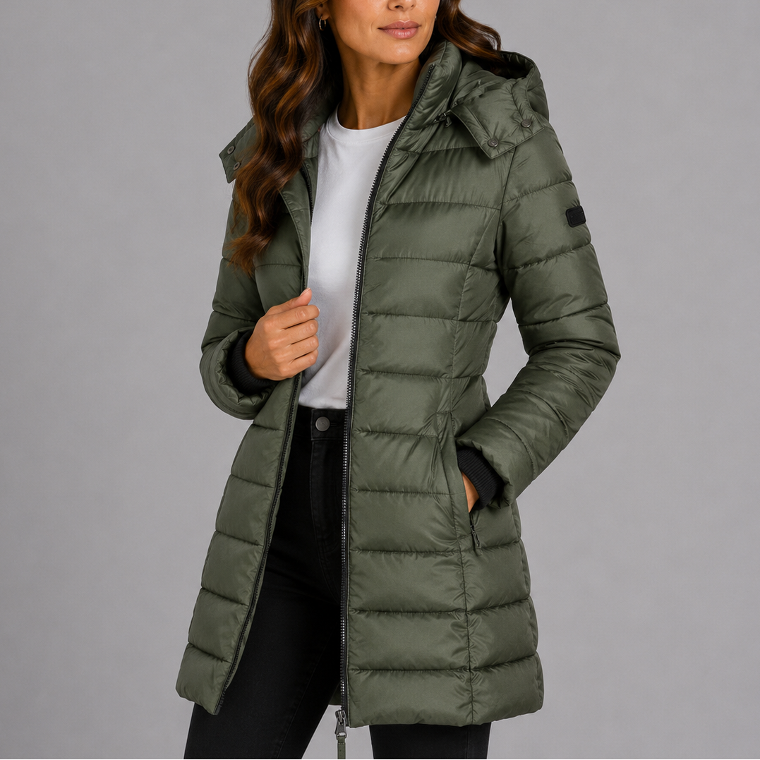 Women's Long Hooded Puffer Jacket