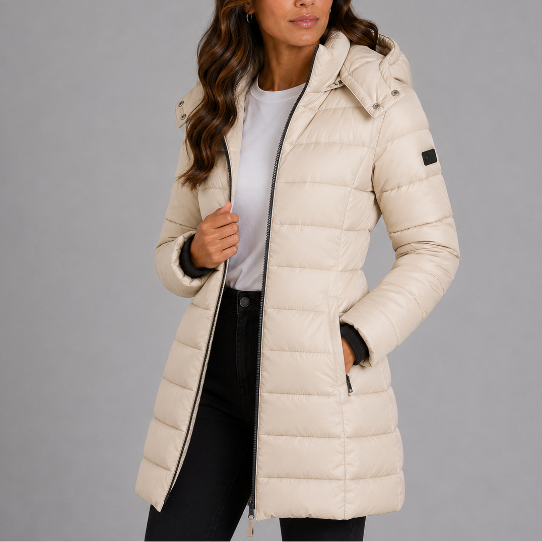 Women's Long Hooded Puffer Jacket