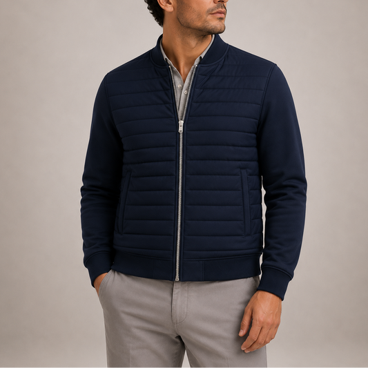 Men's Lightweight Quilted Bomber Jacket