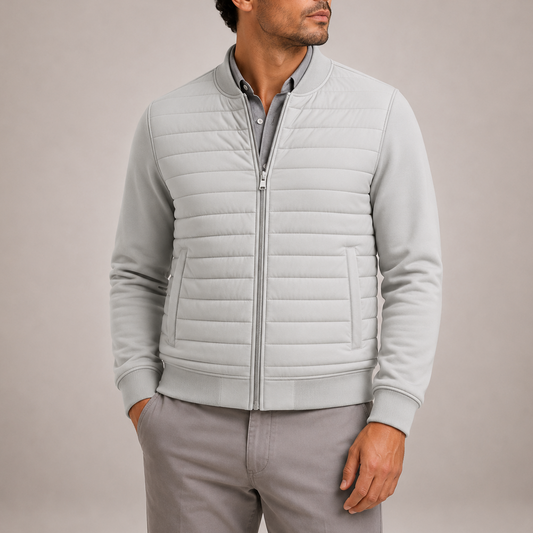 Men's Lightweight Quilted Bomber Jacket