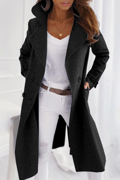 Women's Long Open Wool Coat