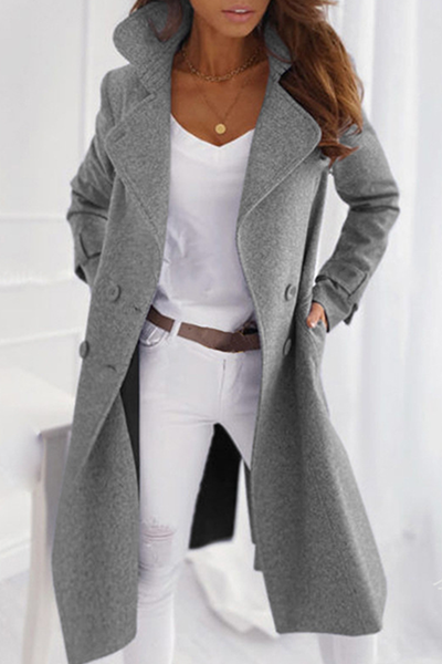 Women's Long Open Wool Coat