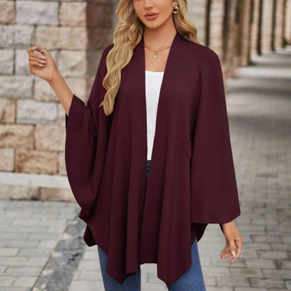 Women's V-Neck Wrap Poncho Top