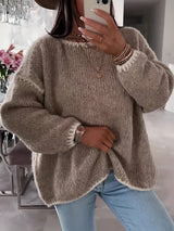 Women's Boat Neck Oversized Jumper