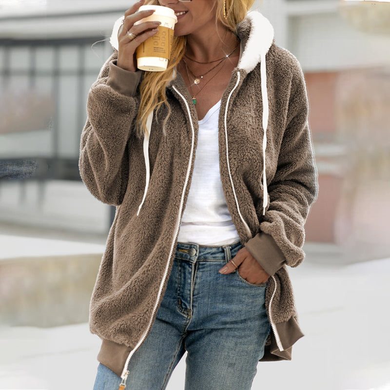 Women's Oversized Sherpa Fleece Jacket