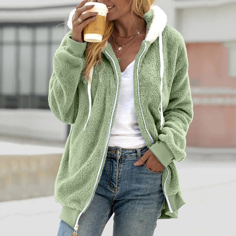Women's Oversized Sherpa Fleece Jacket
