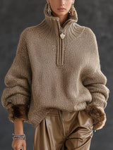 Women's Faux Fur Cuff Jumper