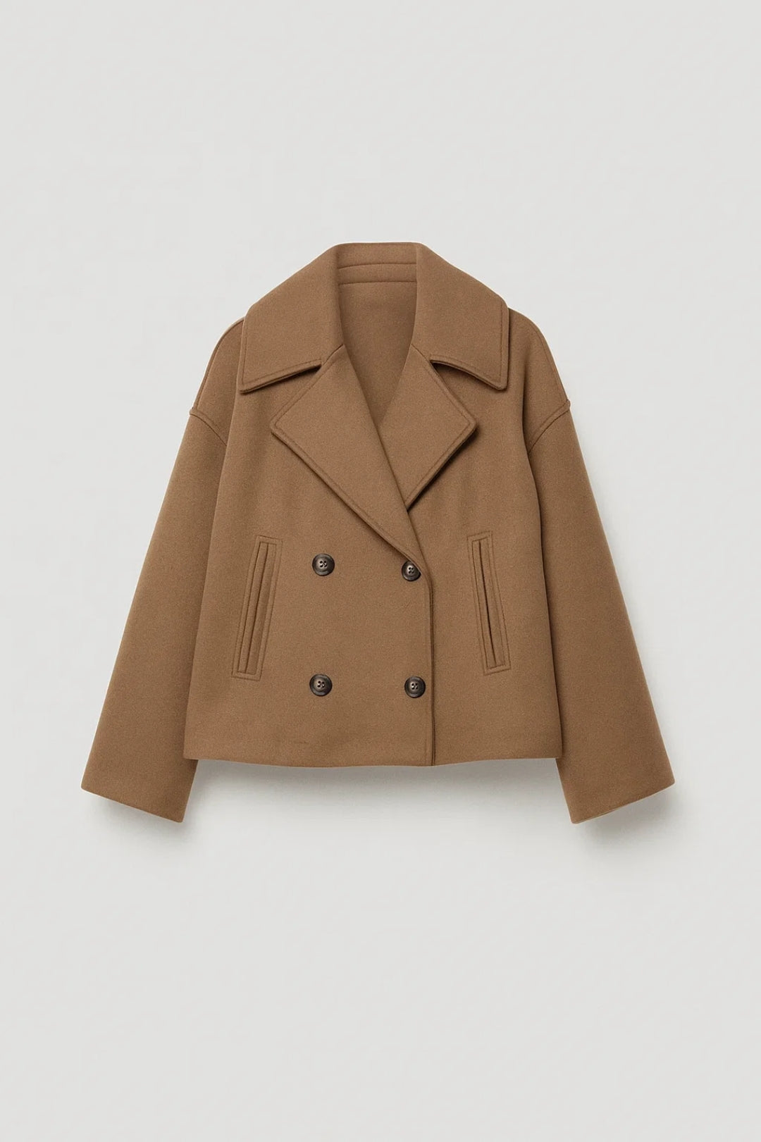 Women's Cropped Double Breasted Peacoat
