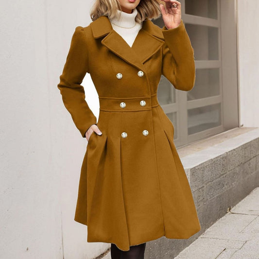 Women's Flared Double Breasted Coat