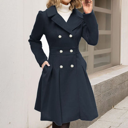 Women's Flared Double Breasted Coat