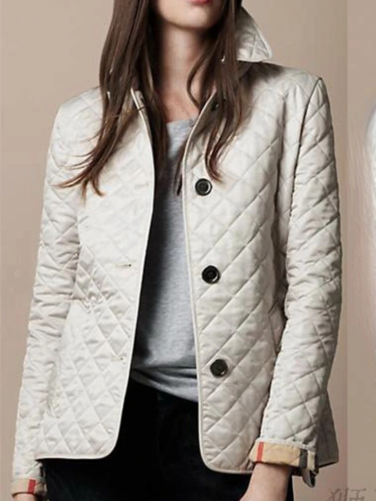 Women's Fitted Diamond Quilted Jacket