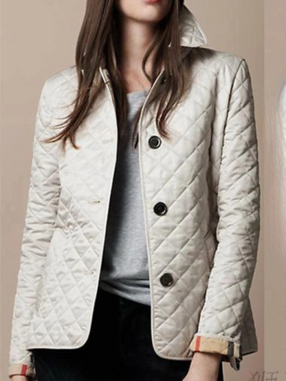 Women's Fitted Diamond Quilted Jacket