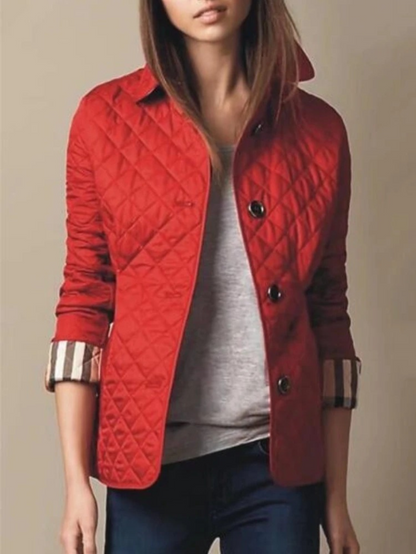Women's Fitted Diamond Quilted Jacket