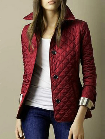 Women's Fitted Diamond Quilted Jacket
