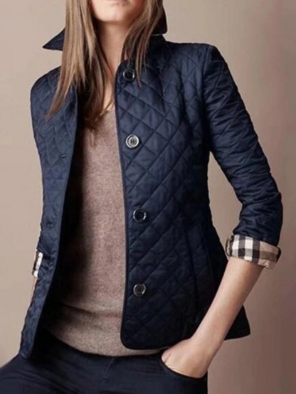 Women's Fitted Diamond Quilted Jacket