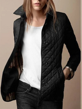 Women's Fitted Diamond Quilted Jacket