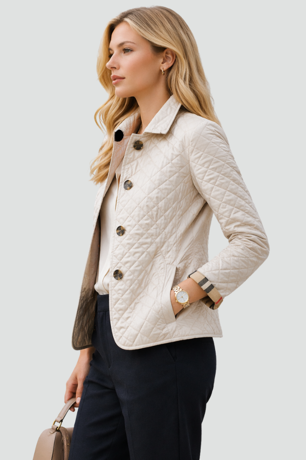Women's Quilted Fitted Diamond Jacket