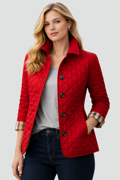 Women's Quilted Fitted Diamond Jacket