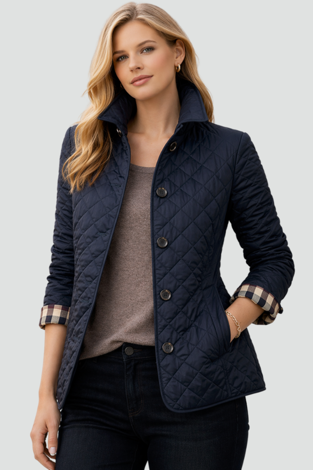 Women's Quilted Fitted Diamond Jacket
