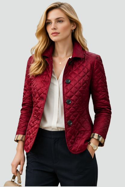 Women's Quilted Fitted Diamond Jacket