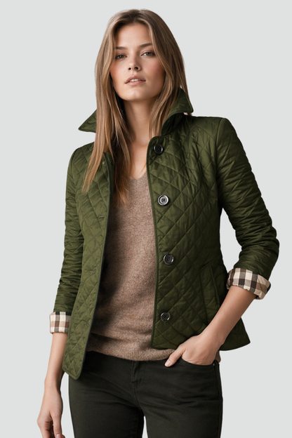 Women's Quilted Fitted Diamond Jacket