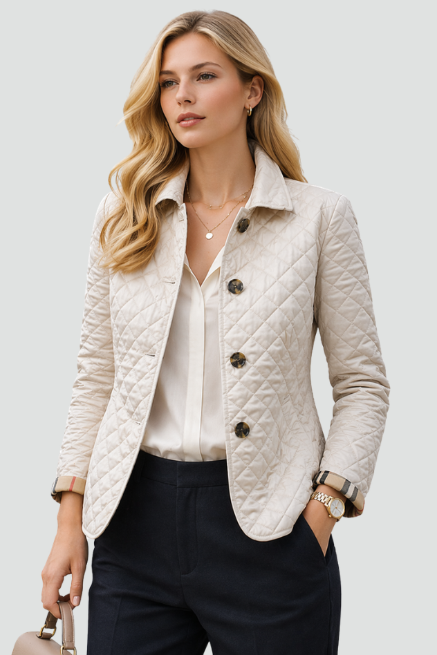 Women's Quilted Fitted Diamond Jacket