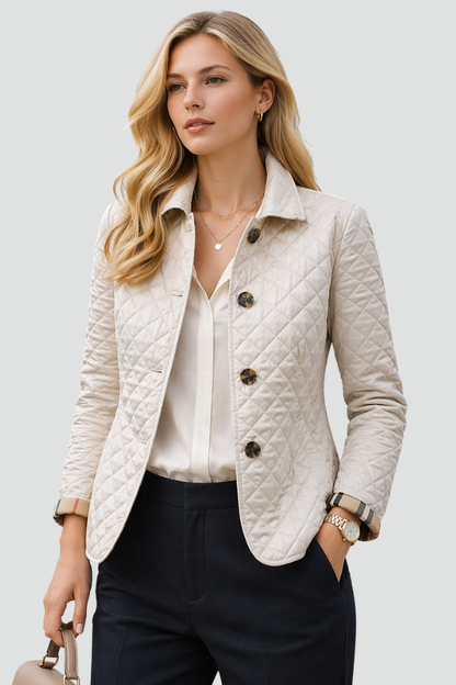 Women's Quilted Fitted Diamond Jacket